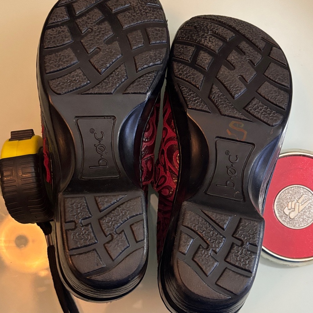 Boc Red Patterned Mules - image 2